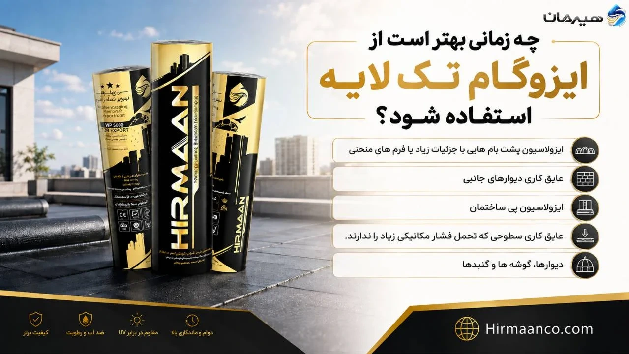 کاربرد ایزوگام تک لایه دلیجان