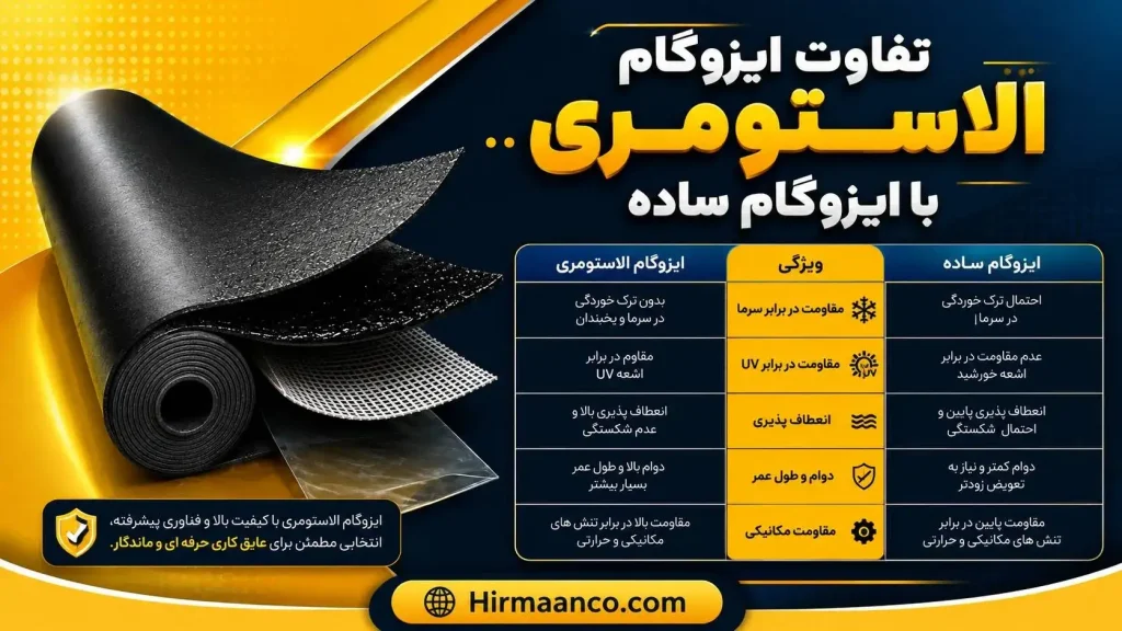 تفاوت های ایزوگام الاستومری با ایزوگام ساده